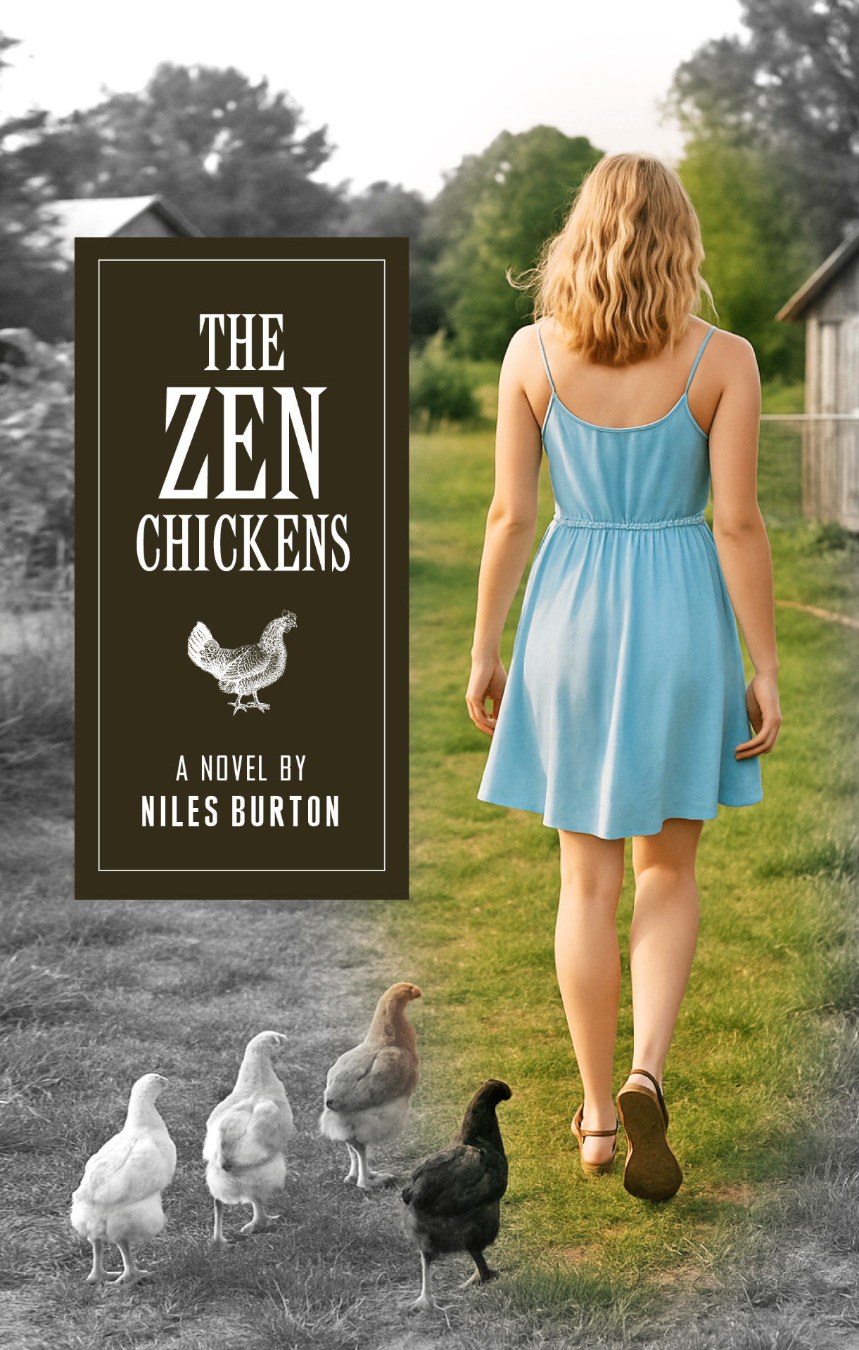 The Zen Chickens — alternate cover with girl and chicks