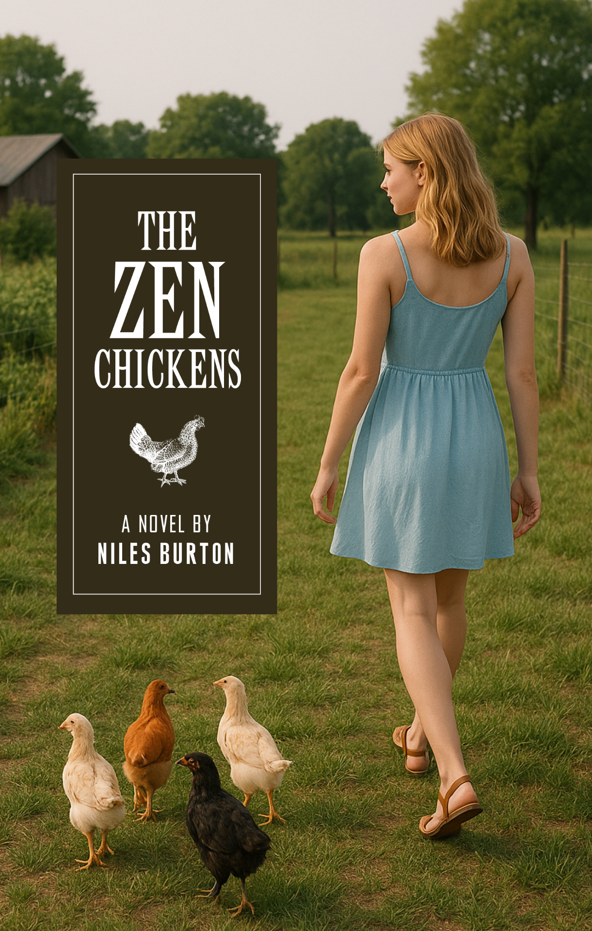 The Zen Chickens — alternate cover in open meadow